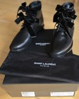 Saint Laurent Ranger Bow Leather Boots w/Velvet Straps Black EU39.5 — photo 3