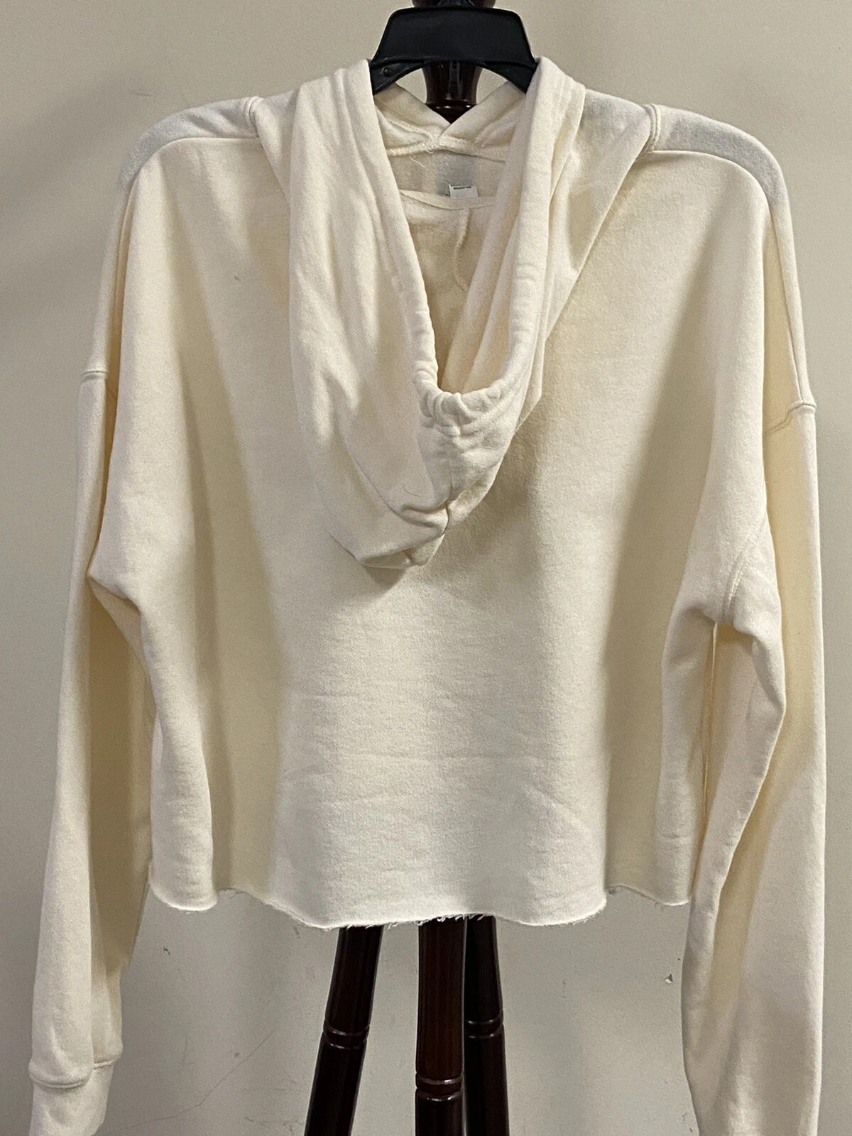 OFF WHITE TIYS Abbigliamento Branded in Paradise Felpa con Cappuccio Teen Crema Taglia L