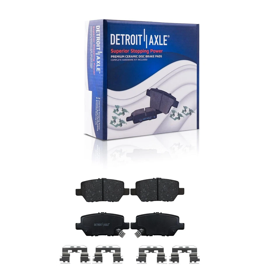 Front and Rear Ceramic Brake Pads w/ Fluid Brakes Pad for 2005 - 2012 Acura RL - Image 4 of 4