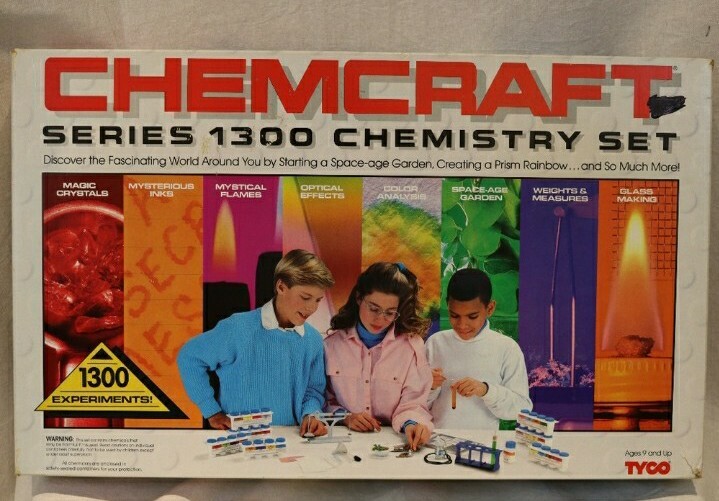 Chemcraft 1300 Series Chemistry Set Vtg 1990 Tyco Science experiments