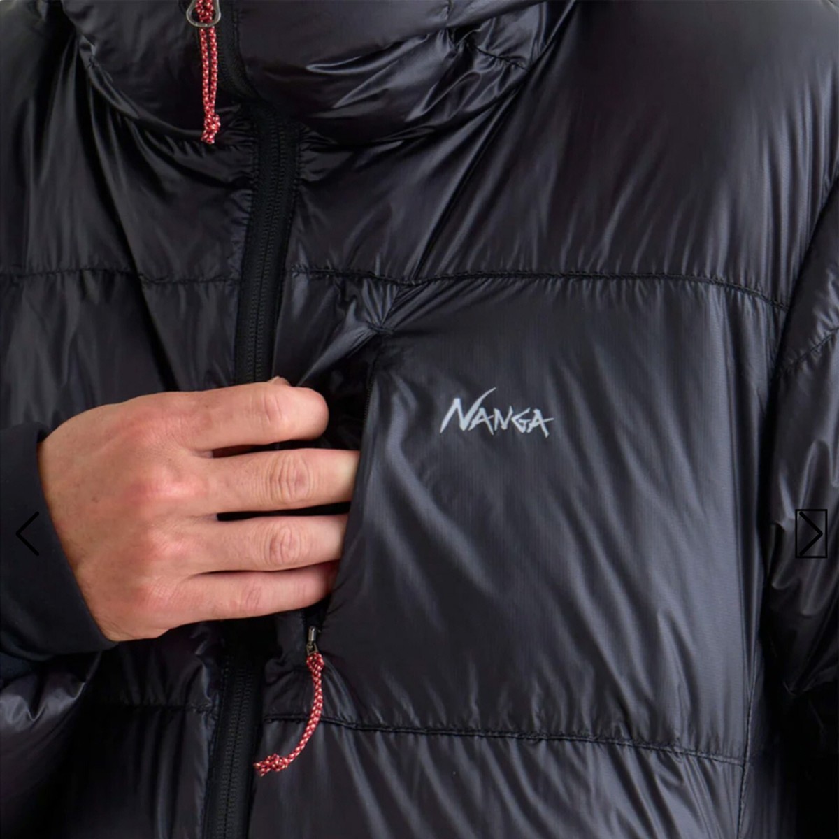 NANGA MOUNTAIN LODGE Goose DOWN HOODIE JACKET Outer BLACK NANGA MOUNTAIN LODGE Goose DOWN HOODIE JACKET Outer BLACK