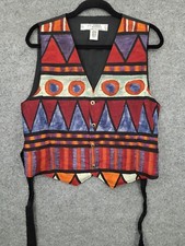 Famous Paintings 100% Silk Vest Women's Medium Hand Painted Australia Multicolor