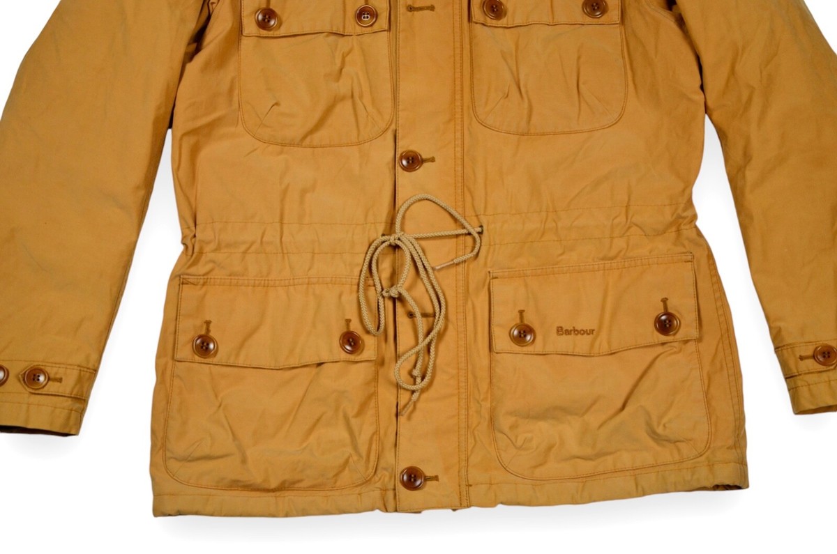 Men's Barbour Whitby Jacket Parka Hooded Ivory England Size M | eBay