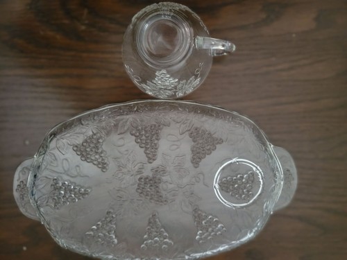 NIB Anchor Glass Vintage Snack Set 8 Pcs In Original Box Mint Condition New - Picture 15 of 22