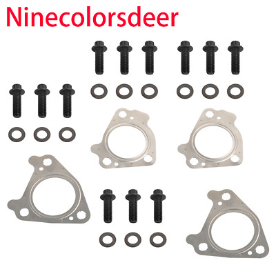 Exhaust Up Pipes Gasket Set & Bolts for 6.6l Duramax Chevy GMC 2001-2016 LB7-LML