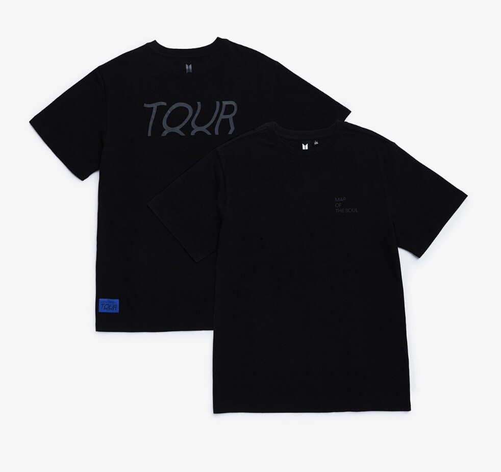 BTS OFFICIAL MERCH MAP OF THE SOUL TOUR T-SHIRT TOUR EDITION LARGE