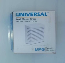 Universal 80112 Two-tone Wall Mount Siren 15 Watt 110dB 6-12VDC Two