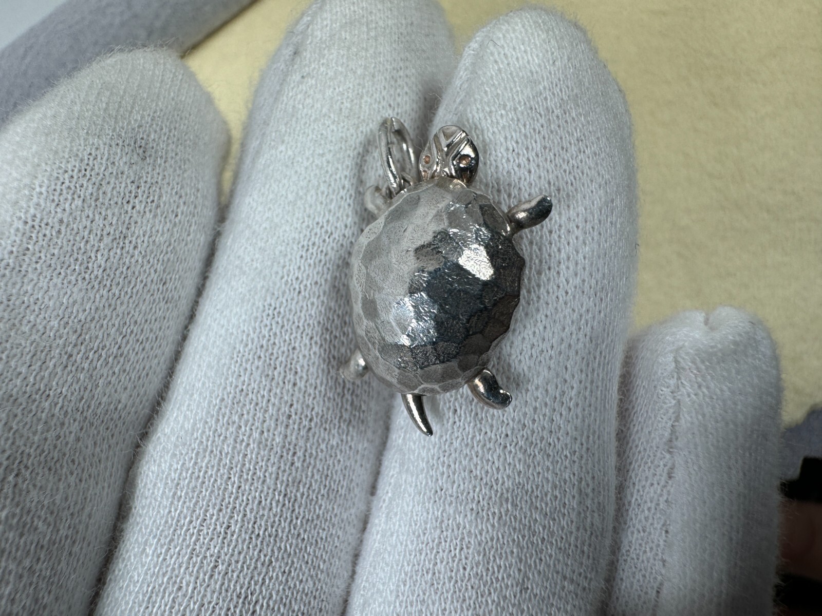 Tiffany & Co. Paloma Picasso Hammered Turtle Sterling Silver Charm - 4.5 Grams