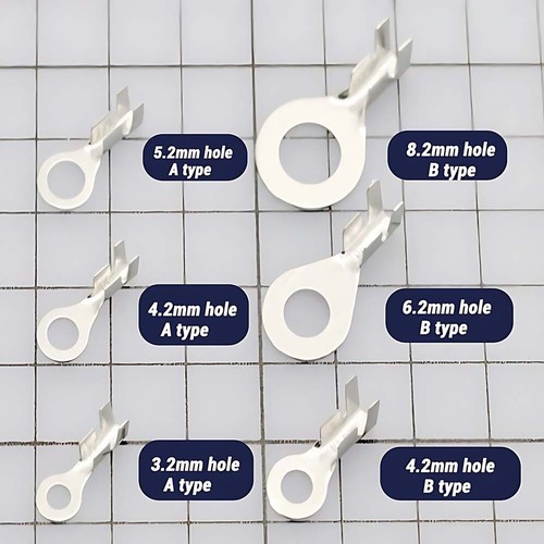 HEAT RESISTANT RING TERMINAL CRIMP VARIOUS HOLE SIZE 3.2-8.2MM AND QUANTITIES - Picture 3 of 8