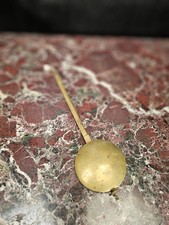 antique FUSEE clock lead filled brass pendulum drop dial mantle 11.5"  433 gram