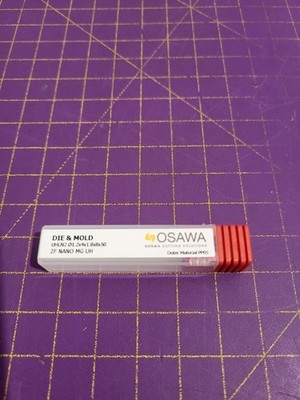 Osawa UHLN2 VHM Mikrotiefenfräser Ø1,2x8x50 2-Schneider Nano-Beschichtung