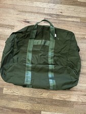 Vintage Military Canvas Duffle Bag Green Zippered 25x23 New Old Stock