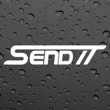 SEND IT ST X2 PAIR STICKERS WHITE FOCUS FIESTA MONDEO ST MODIFIED 180 ST225