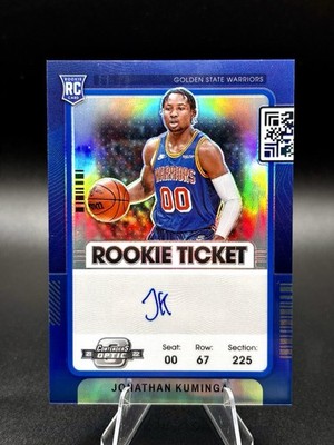 2021-22 Contenders Optic - RC Ticket AUTO Jonathan Kuminga #140 Blue /49 (RC,AU)