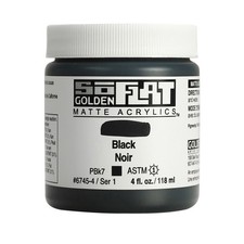 SoFlat Matte Acrylics by GOLDEN, Black, 4 fl. Tools & Home Improvement