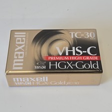 Maxwell VHC-C TC-30 HGX-Gold Premium High Grade Video Cassette Tape, NEW,