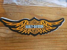 Harley-Davidson 11.5 Large Orange Embroidered Iron On Patch. Brand New 