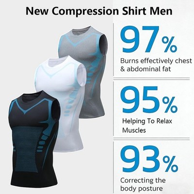 Herren Unterhemd Shapewear Kompressionsshirt Body Shaper Bauchweg Tank Top Weste