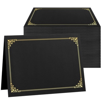 Certificate Holders, 100 Packs Black Diploma Holders, Certificate Covers with...