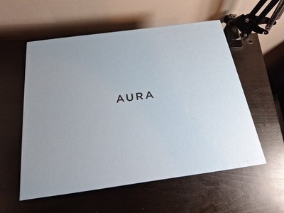 Aura Carver Gravel WiFi Digital Black Picture Frame 10.5''x2.1 x7.3 Used