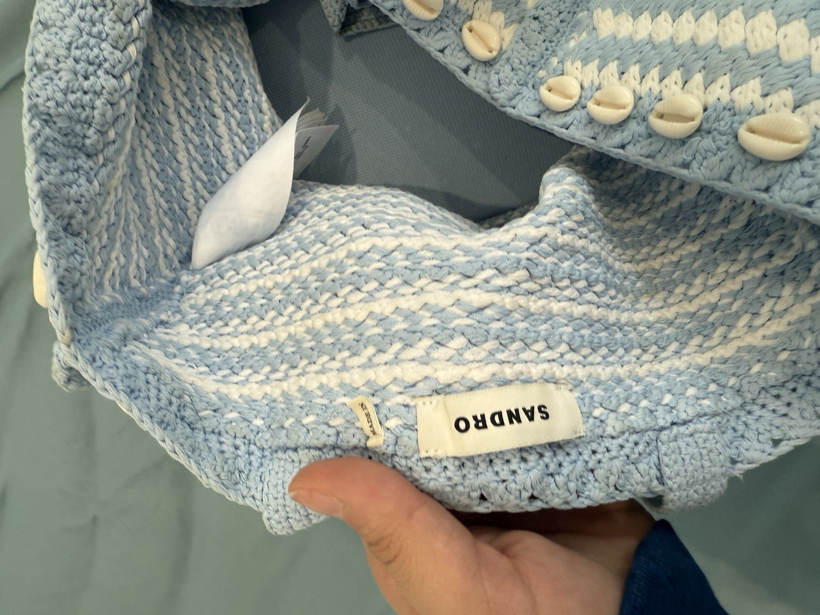 Sandro Knit Seashell Bag — image 5