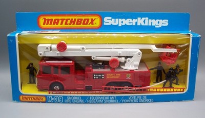 ''MATCHBOX'' **SUPERKINGS** K-39 SNORKEL FIRE ENGINE LESNEY ENGLAND MINT BOXED