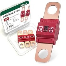 Midi Car Fuses 50 Amp High Current Fuse, Bolt-on Fuse for Cars,Fuses-50A-3PCS