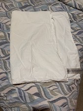 White Toddle Bed Flat Sheet 100% Cotton Baby Toddler Bedding