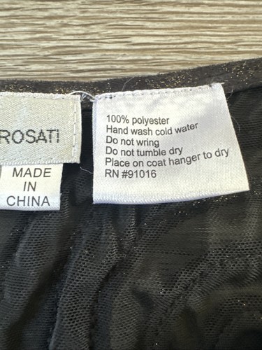 Alexandra Rosati Sleeveless Mesh Ribbon Top Size 6 Avant Garde Black Gold - Picture 3 of 11