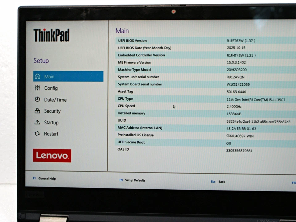 Lenovo ThinkPad L13 · i5-1135G7 · 16GB · 256GB, photo 4 of 5