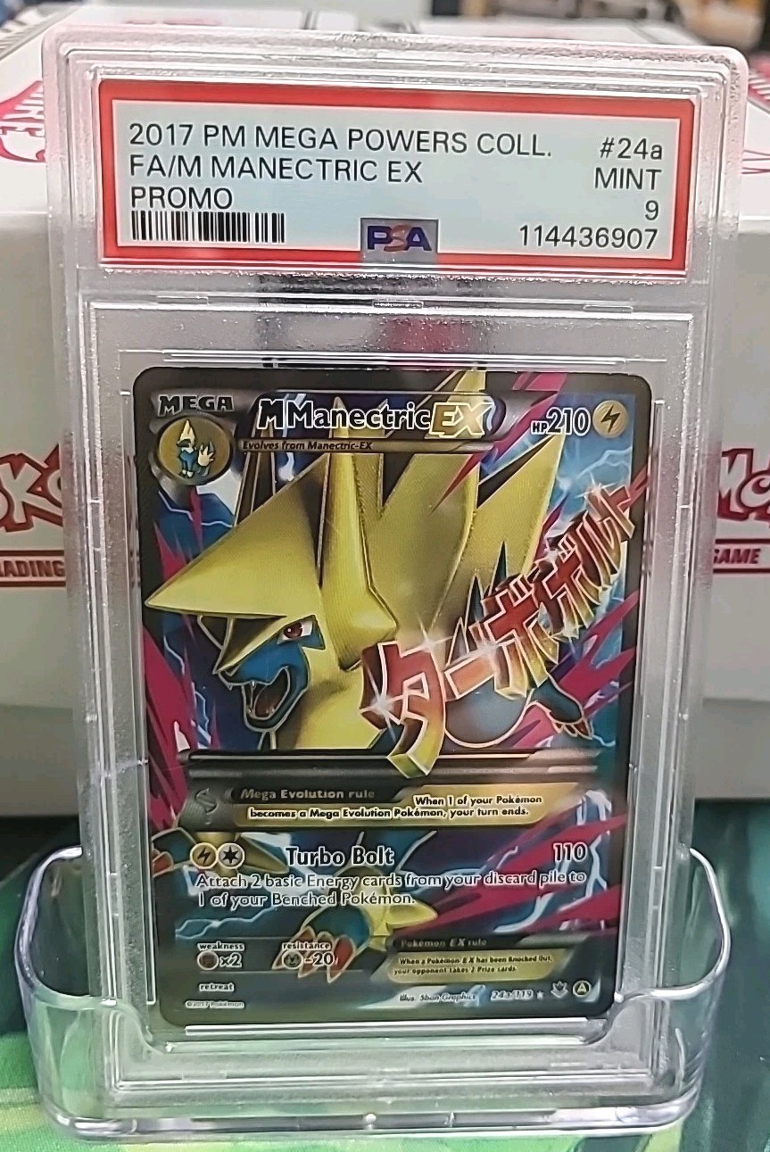 2017 Pokemon Mega Powers Collection Promo M Manectric EX #24a Fa Promo PSA 9