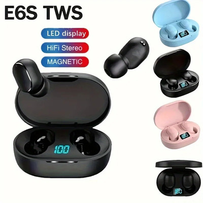 E6S TWS Bluetooth Earbuds Wireless Noise Cancelling Headphones Mic for Xiaomi SS
