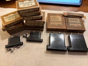TCC Condensers Early Radio Parts .0003 .0001 4mfd 15mfd - E73
