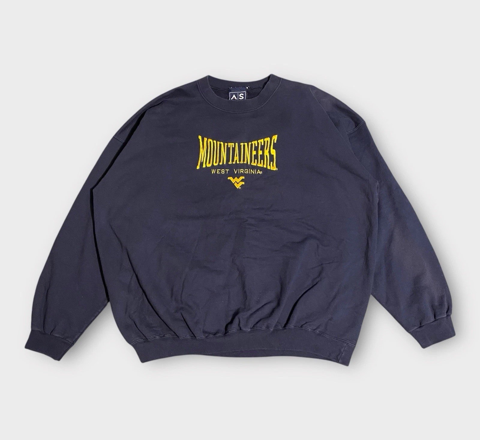 West Virginia Mountaineers Sweatshirt Mens XL Crew Neck Sweater WVU Retro Logo