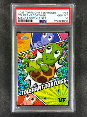 その他 Veefriends PSA Limted/55 2025 Topps Chrome VeeFriends 93 Tolerant Tortoise Manga Speckle