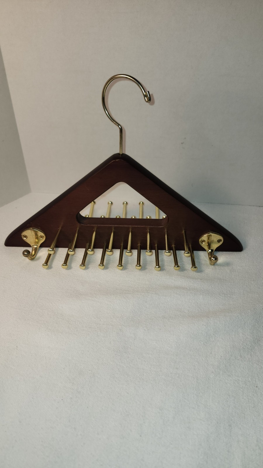 WOOD AND GOLD TIE/BELT SCARF HANGER