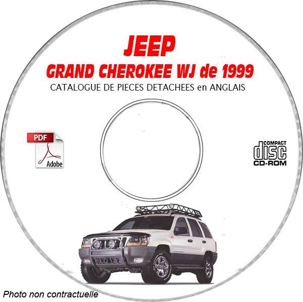 JEEP Grand Cherokee WJ 1999 manuel de pièces sur CD pour réparations