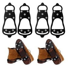 Anti-Slip Spike Climbing Crampons Shoe Covers 8 Teeth for Snow Hiking, Climbing