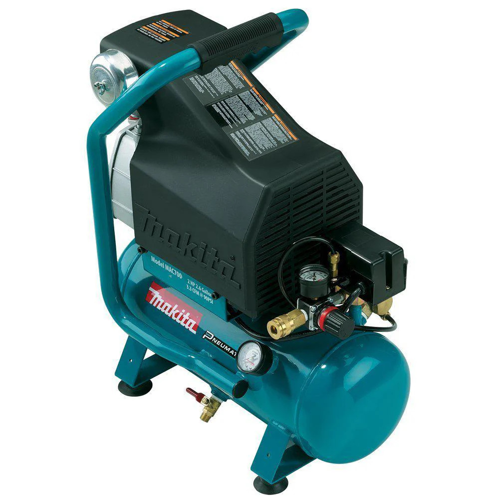 Makita MAC700 2.0 Hp 2.6 Gallon Cast Iron Roll-Cage Big Bore