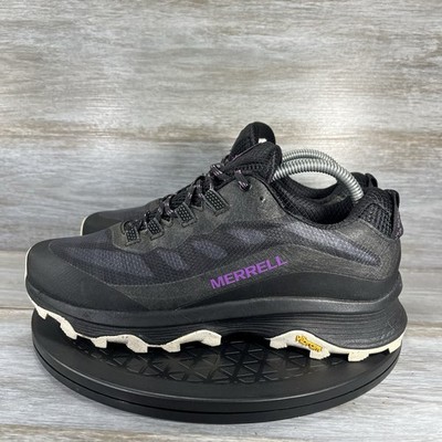 Merrell Women s Moab Speed Black Purple Vibram Trail Hiking Shoes Size 9.5