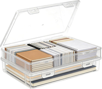 2 StüCk A4 Aufbewahrungsboxen, Transparente Kunststoff-Organizer Mit Verriegelba