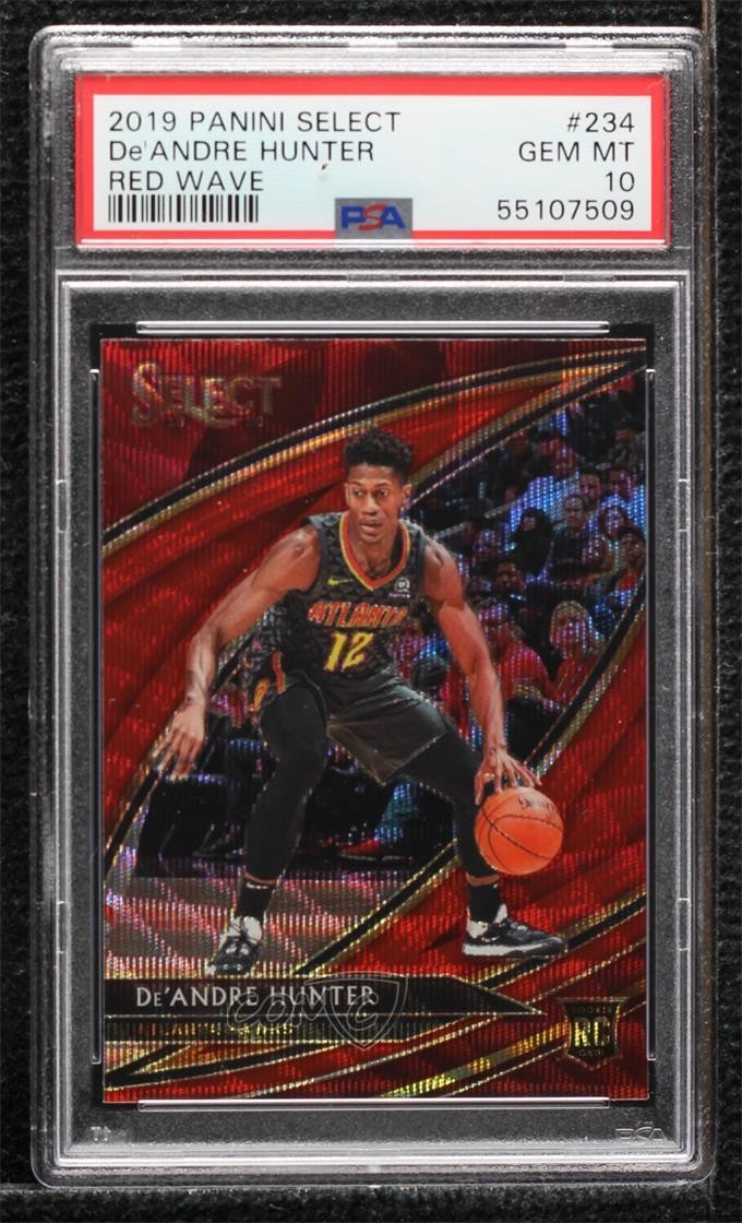 2019-20 Select Courtside Tmall Red Wave Prizm De'Andre Hunter PSA 10 GEM MT 01wt