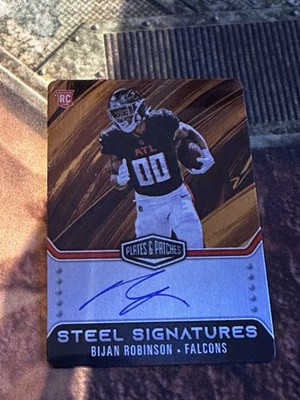 2023 Panini Plates & Patches Rookie Steel Signatures Bijan Robinson Jersey 7/10
