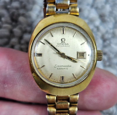 Omega Seamaster Cosmic 566018 Tool 102 Champagne Automatic Ladies