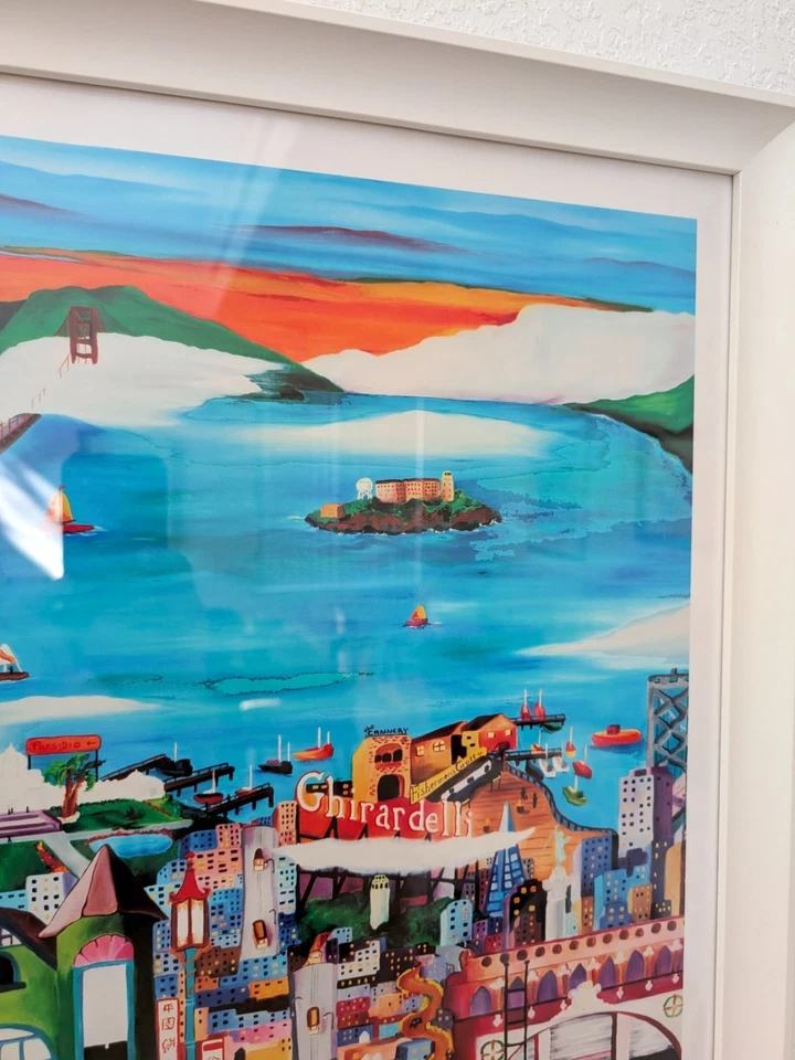 Linnea Pergola “Hills Of San Francisco” Framed Poster Art Print 32"x28” - Image 3 of 4