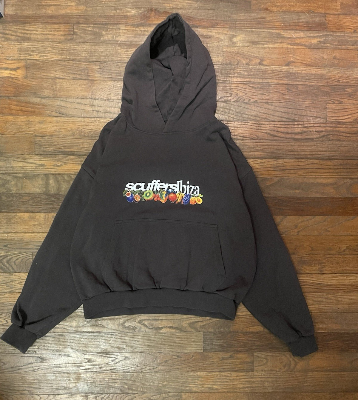 Scuffers Ibiza Fruit Graphic Black Fleece Pullover Hoodie Men's