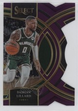 2023 Panini Select Premier Level Purple Prizm Die-Cut 17/99 Damian Lillard hs9