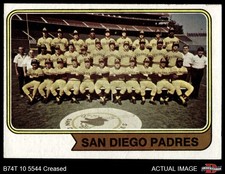 1974 Topps #226 Padres Team Padres VARIATION 3 - VG