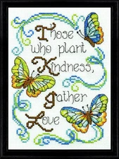 Design Works Crafts Inc. Butterfly Kindness, 5'' x 7'' Counted Cross Stitch Kit