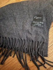 Cejon Italian Grey  Scarf With Fringe